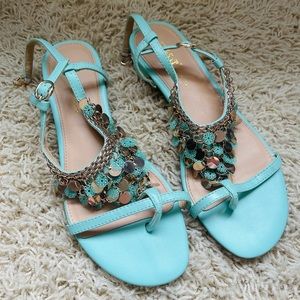 Cute metal tassels sandals